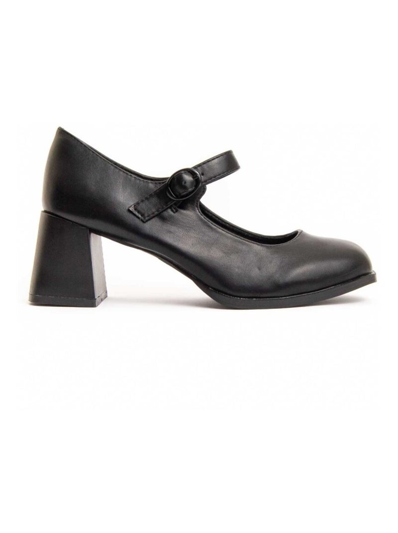 Sapato Com Salto Material Sintético Montevita Preto - Kiabi