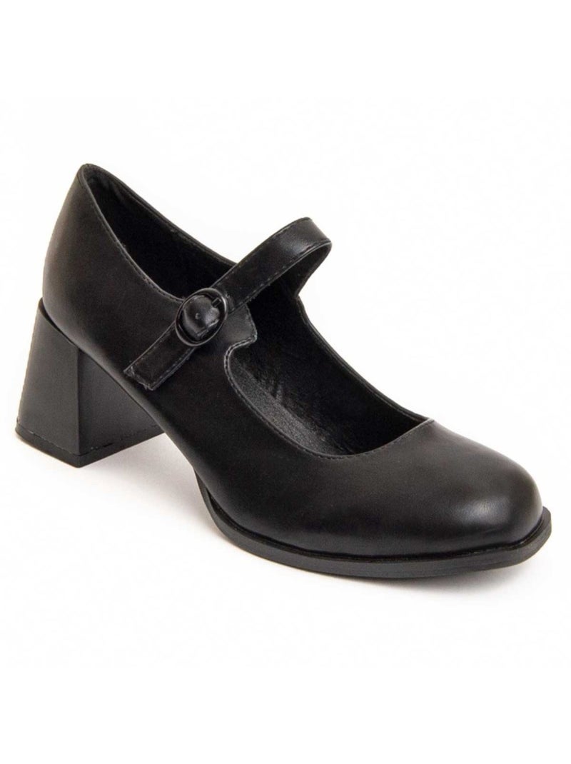 Sapato Com Salto Material Sintético Montevita Preto - Kiabi