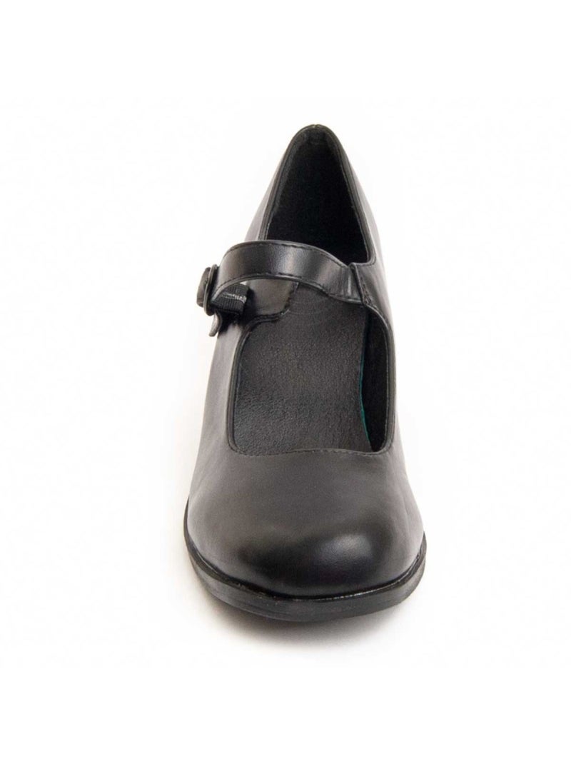 Sapato Com Salto Material Sintético Montevita Preto - Kiabi