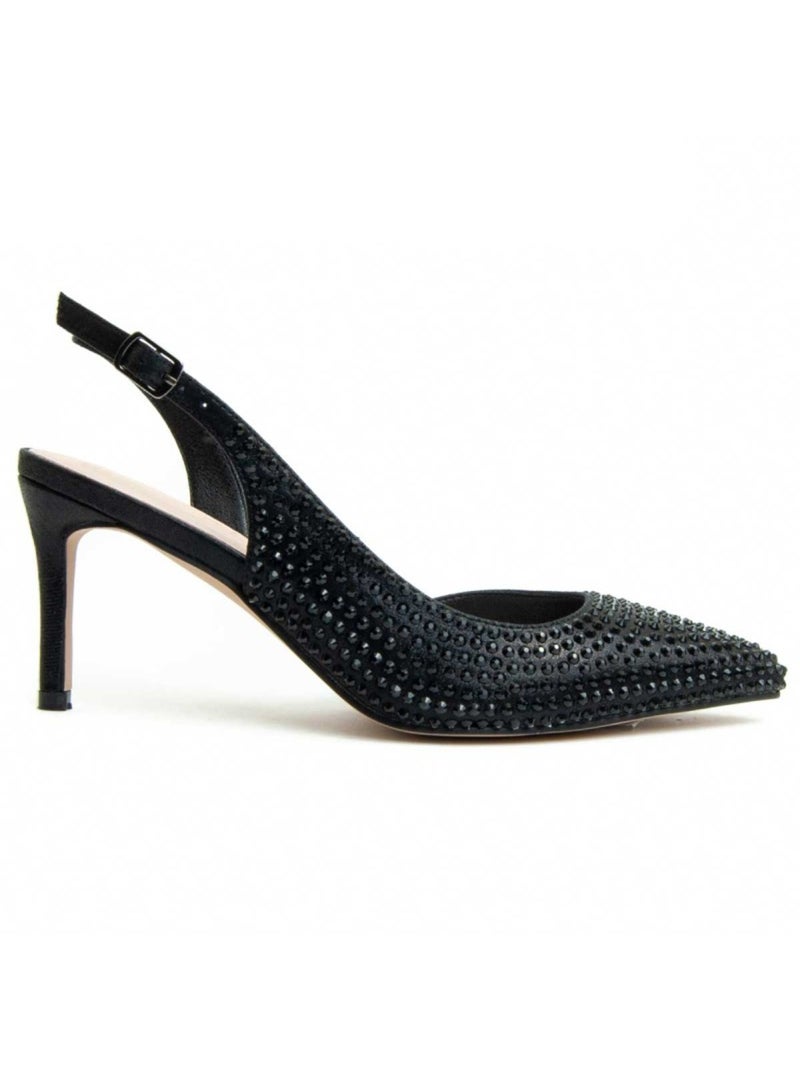 Sapato Com Salto Material Sintético Montevita Preto - Kiabi