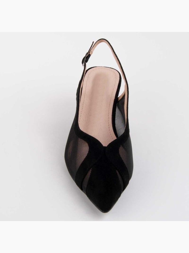 Sapato Com Salto Material Sintético Montevita Preto - Kiabi