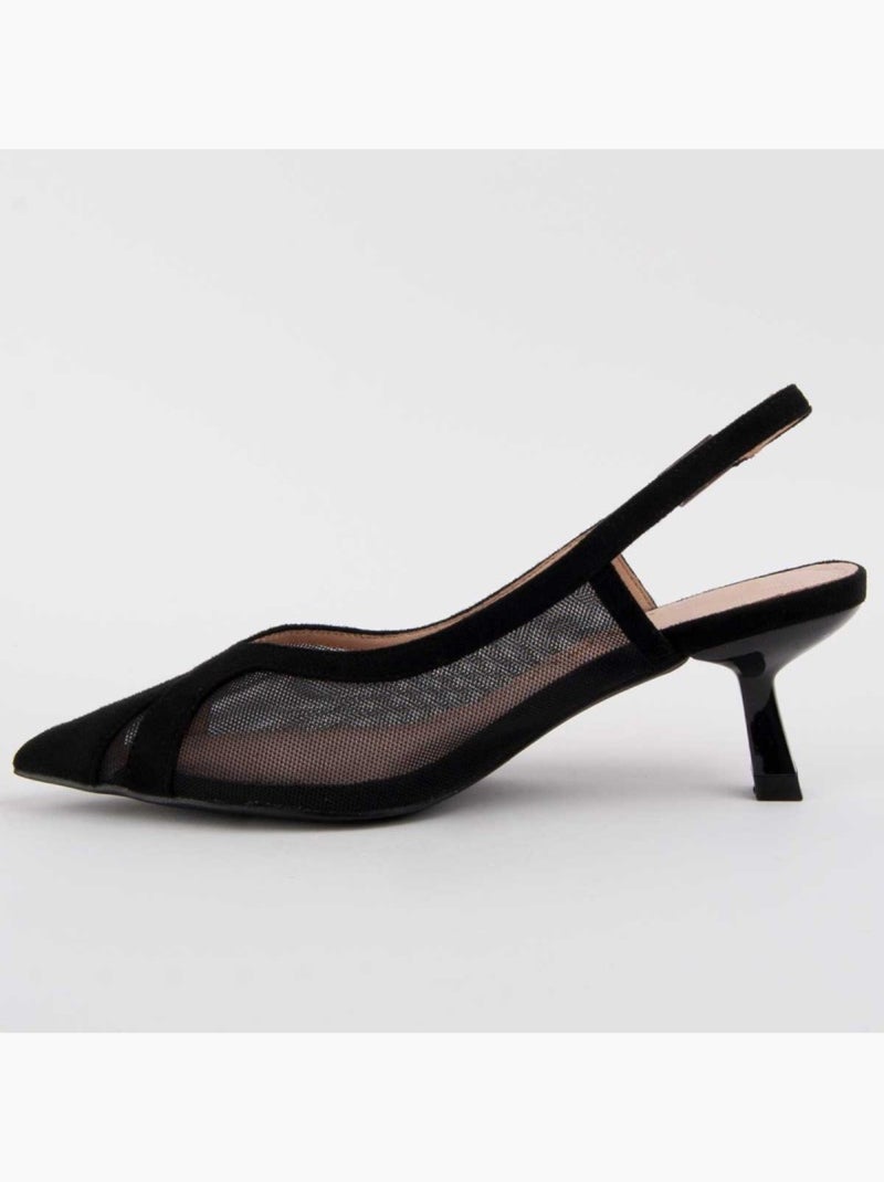Sapato Com Salto Material Sintético Montevita Preto - Kiabi