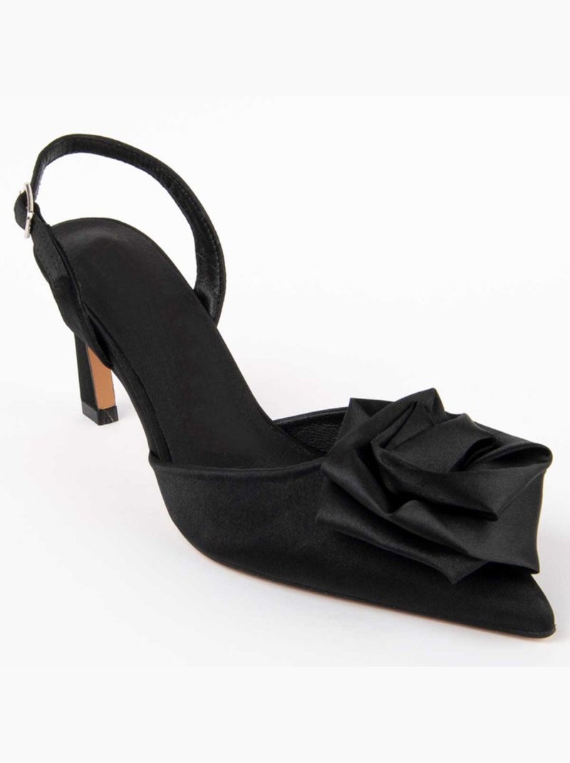 Sapato Com Salto Material Sintético Montevita Preto - Kiabi