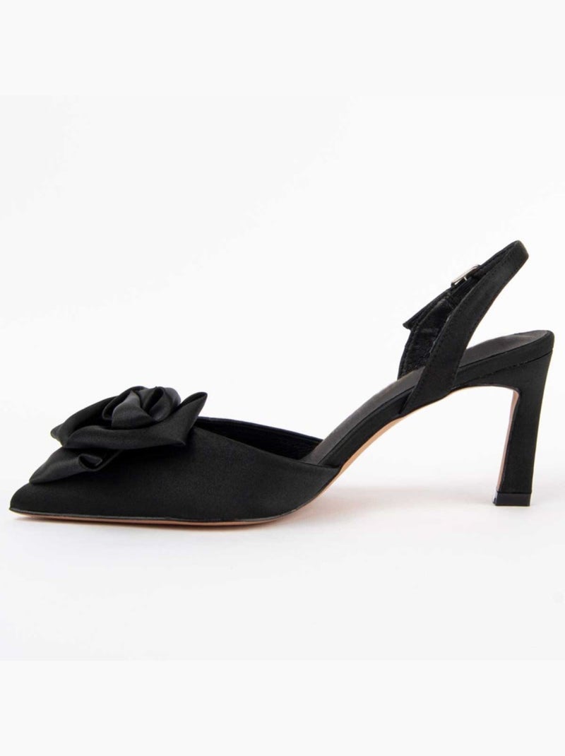 Sapato Com Salto Material Sintético Montevita Preto - Kiabi