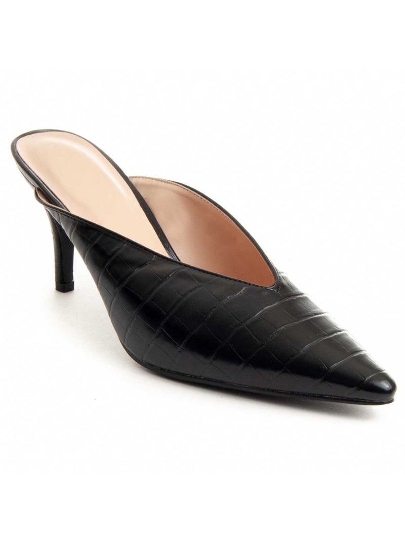 Sapato Com Salto Material Sintético Montevita Preto - Kiabi