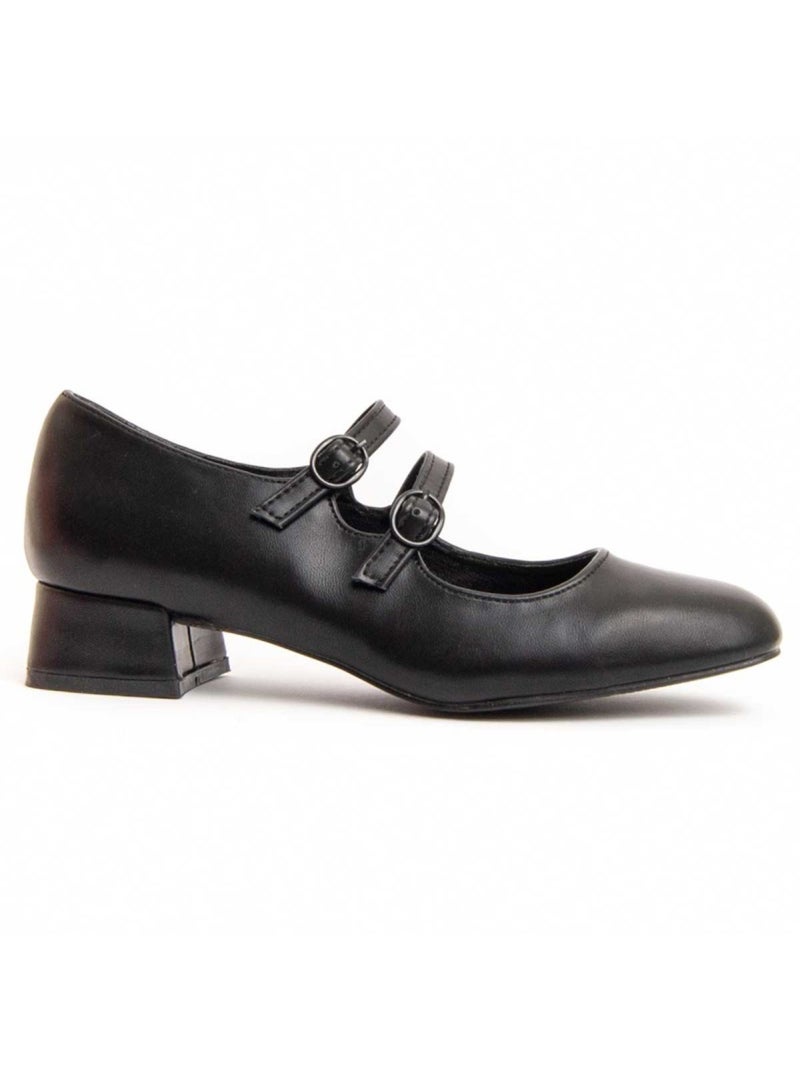 Sapato Com Salto Material Sintético Montevita Preto - Kiabi