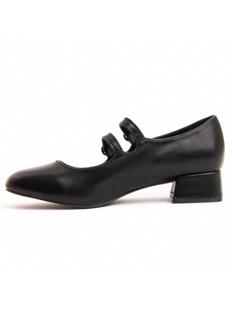 Sapato Com Salto Material Sintético Montevita Preto - Kiabi