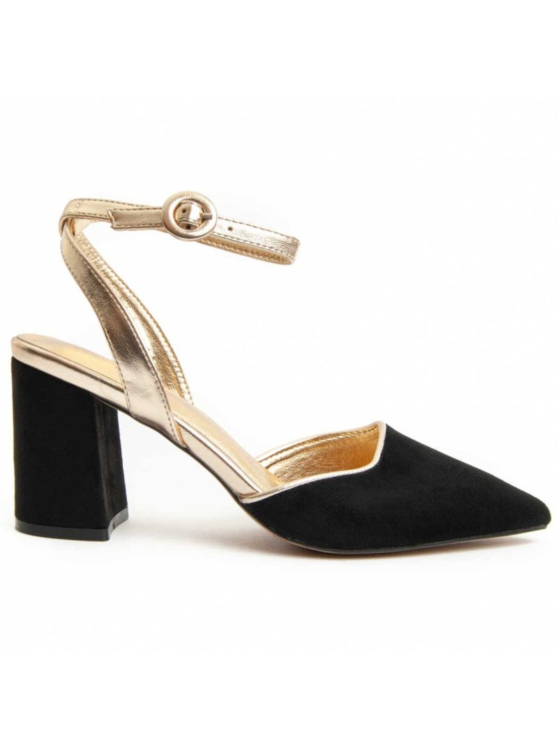 Sapato Com Salto Material Sintético Montevita Preto - Kiabi