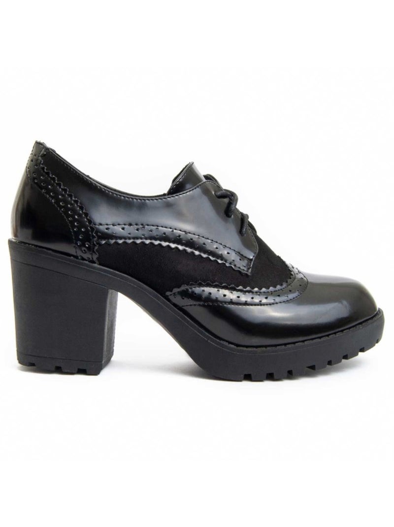 Sapato Com Salto Material Sintético Montevita Preto - Kiabi