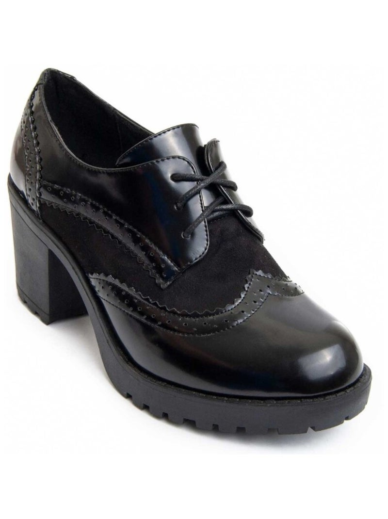 Sapato Com Salto Material Sintético Montevita Preto - Kiabi