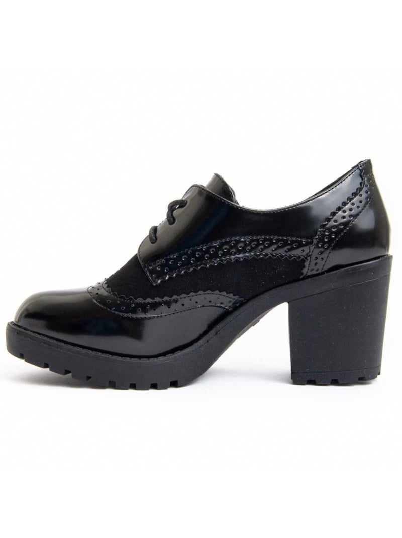 Sapato Com Salto Material Sintético Montevita Preto - Kiabi