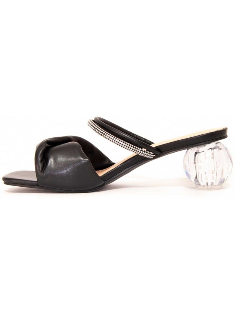 Sapato Com Salto Material Sintético Montevita Preto - Kiabi