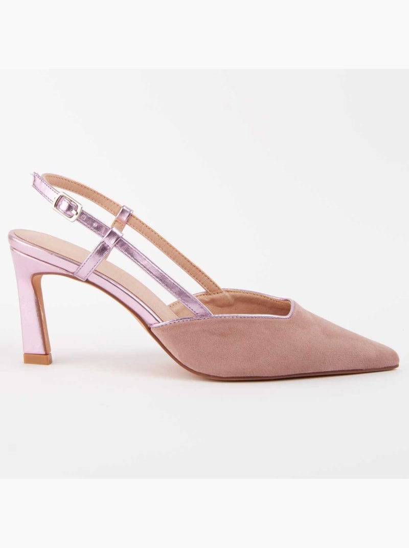 Sapato Com Salto Material Sintético Montevita Rosa - Kiabi