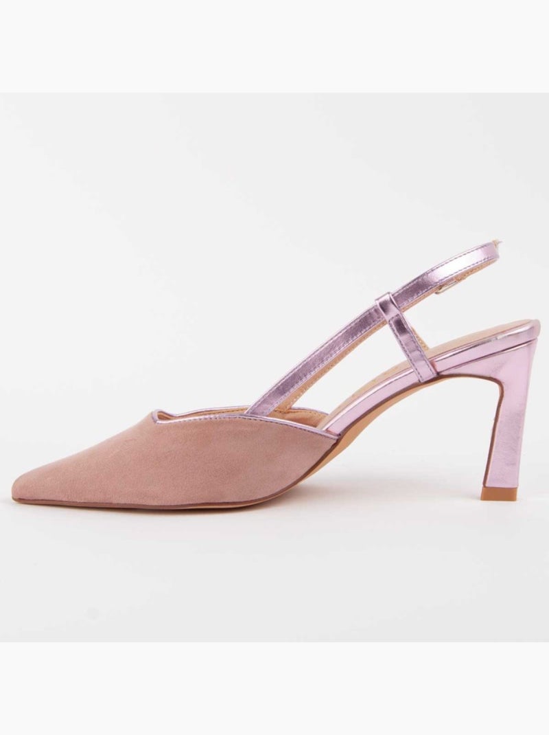Sapato Com Salto Material Sintético Montevita Rosa - Kiabi