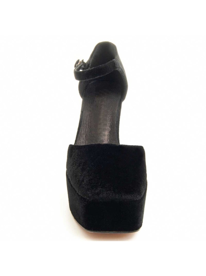 Sapato Com Salto Tecido Montevita Preto - Kiabi