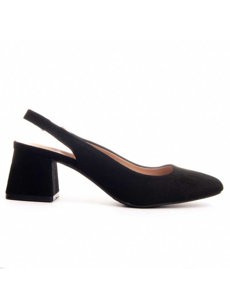Sapato Com Salto Tecido Montevita Preto - Kiabi