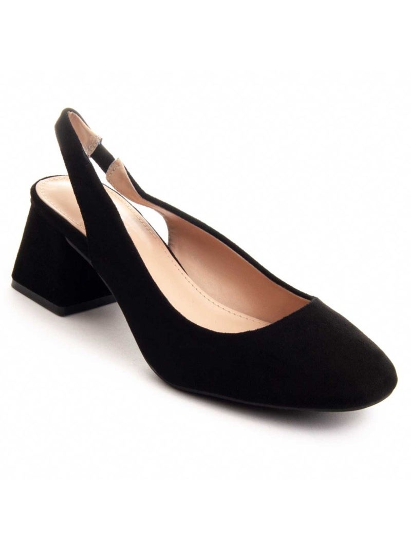 Sapato Com Salto Tecido Montevita Preto - Kiabi