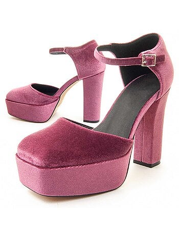 Sapato Com Salto Tecido Montevita