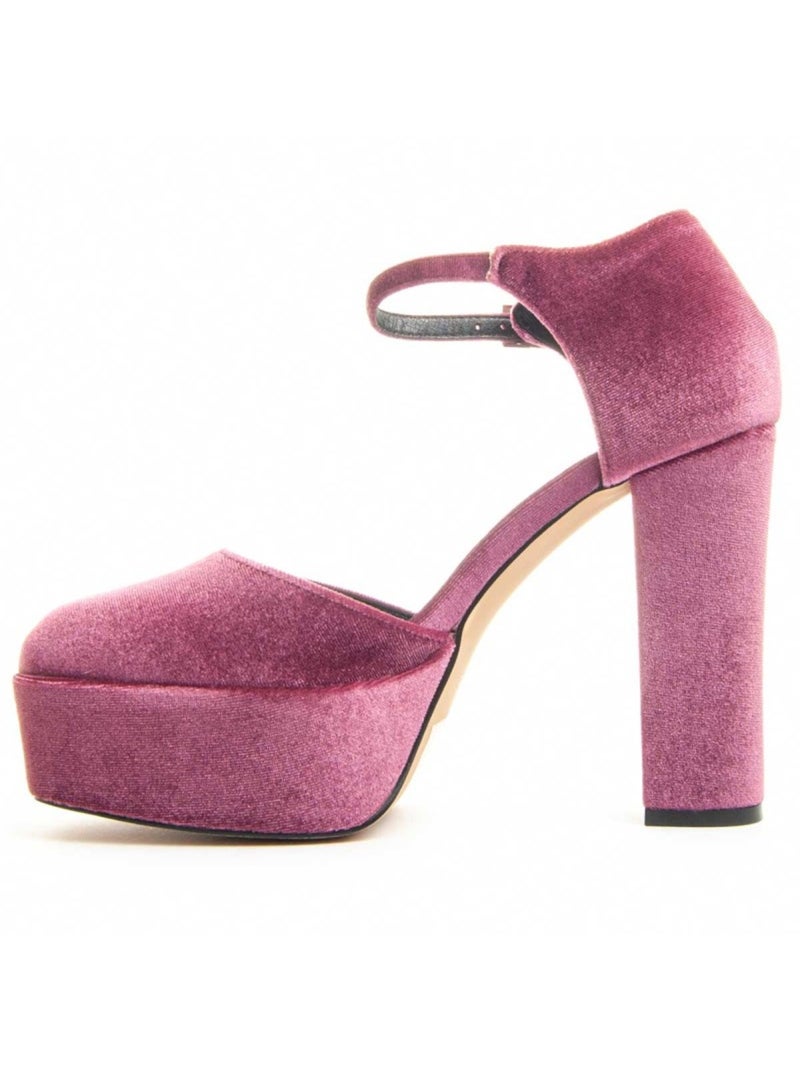 Sapato Com Salto Tecido Montevita Rosa - Kiabi
