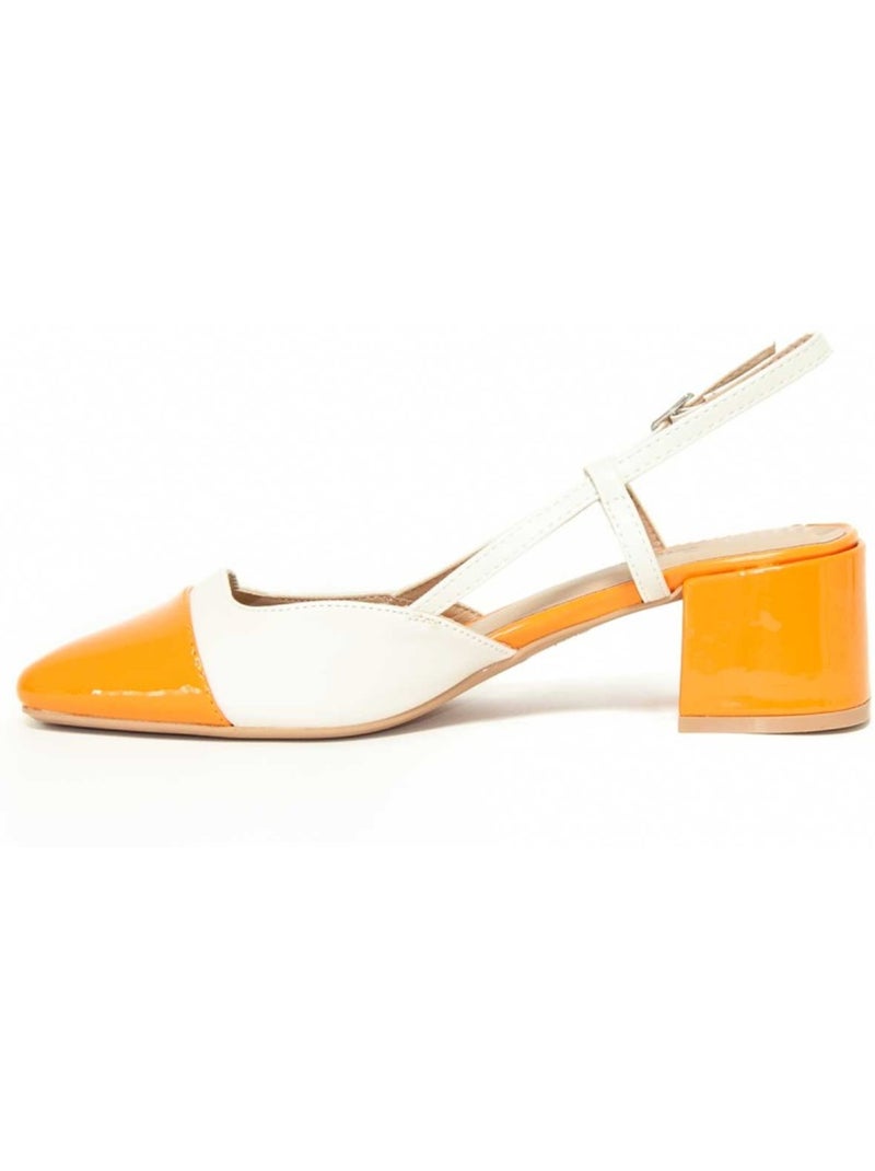 Sapato De Salto Alto Matériau Sintético Montevita Laranja - Kiabi