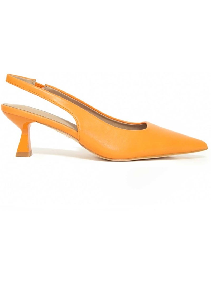 Sapato De Salto Alto Matériau Sintético Montevita Laranja - Kiabi