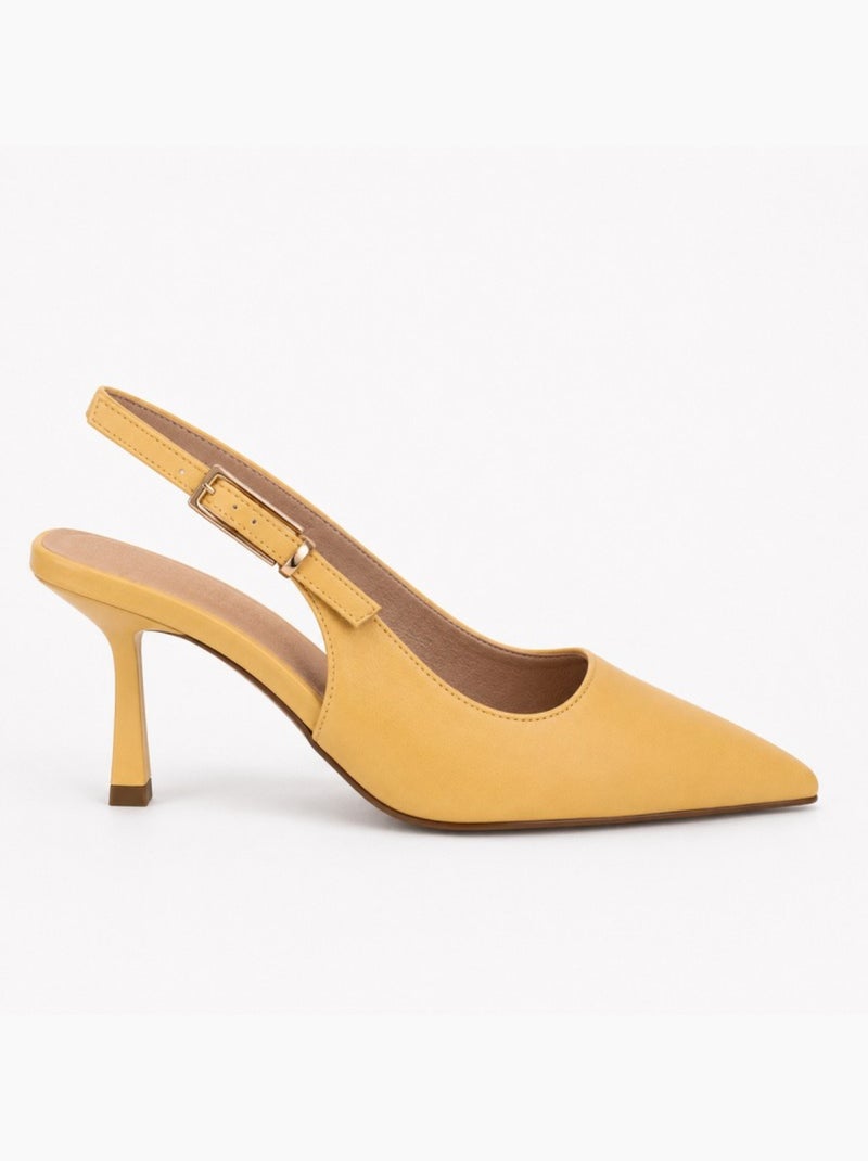 Sapato de salto material sintético montevita Amarelo - Kiabi