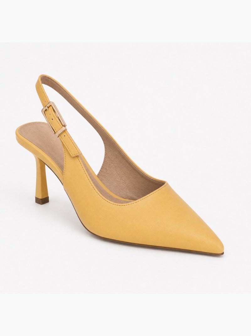 Sapato de salto material sintético montevita Amarelo - Kiabi