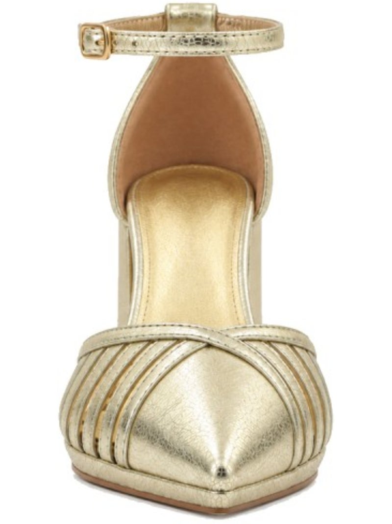 Sapato de salto material sintético montevita Dourado/Ouro - Kiabi