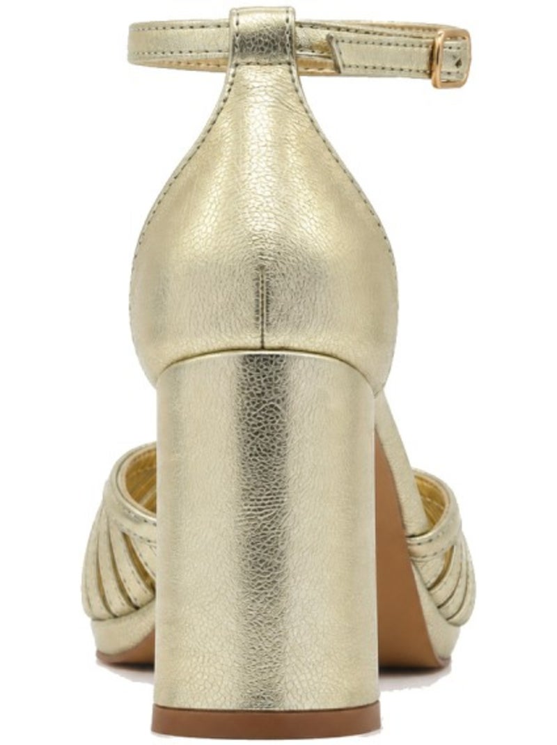 Sapato de salto material sintético montevita Dourado/Ouro - Kiabi
