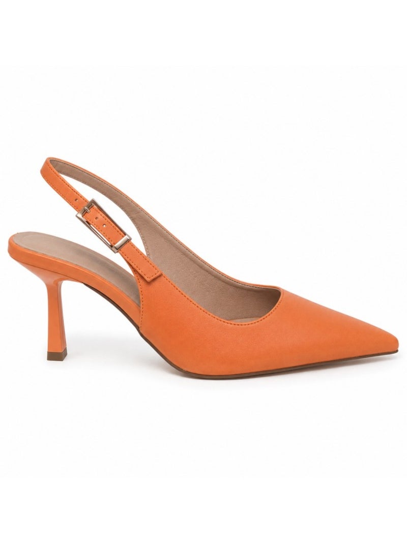 Sapato de salto material sintético montevita Laranja - Kiabi