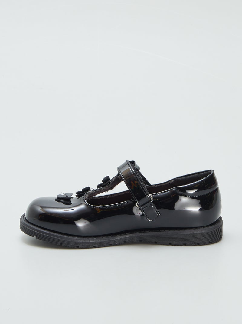 Sapatos abertos em verniz PRETO - Kiabi
