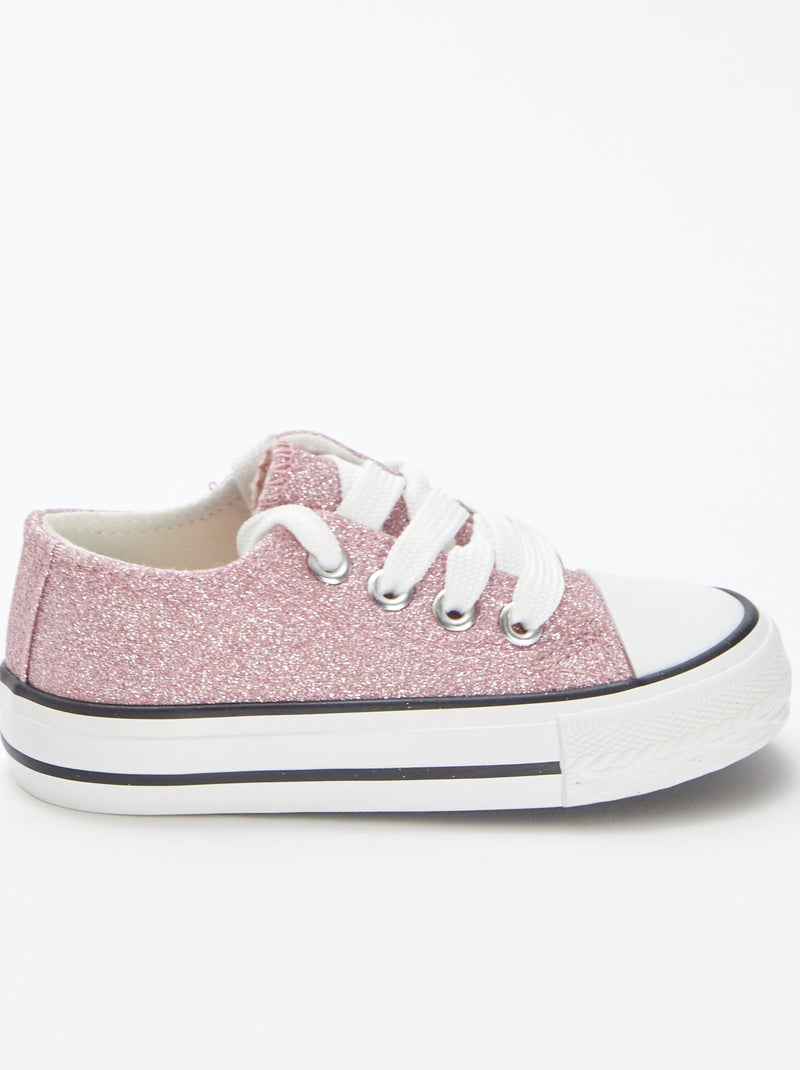 Sapatos com efeito brilhante Rosa - Kiabi