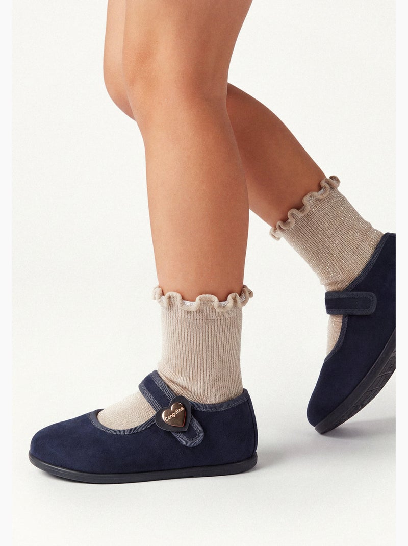 Sapatos com tira conguitos barefoot goflex Azul-marinho - Kiabi