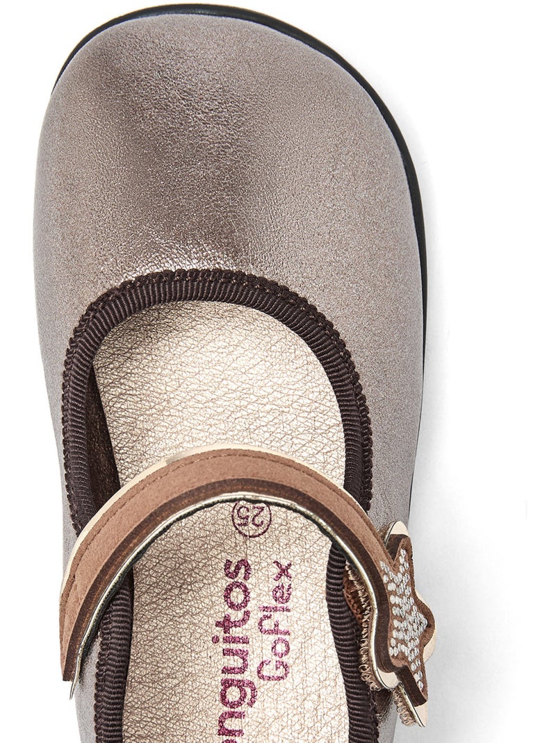 Sapatos com tira conguitos barefoot goflex Castanho-claro - Kiabi