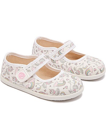 Sapatos com tira conguitos unicornio respetuosas