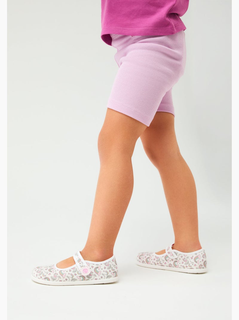 Sapatos com tira conguitos unicornio respetuosas Branco - Kiabi