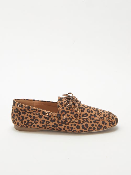 Sapatos de barco com padrão de leopardo - Kiabi