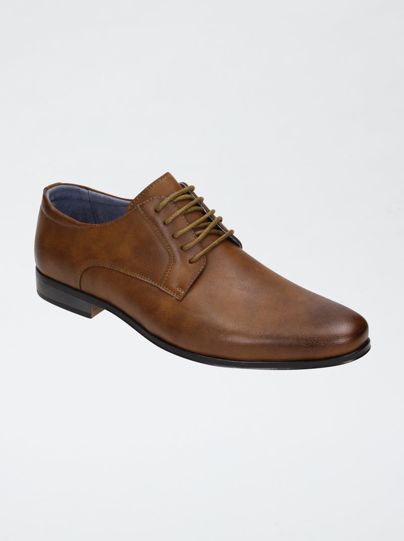 Sapatos de cidade em imitação de pele Castanho - Kiabi