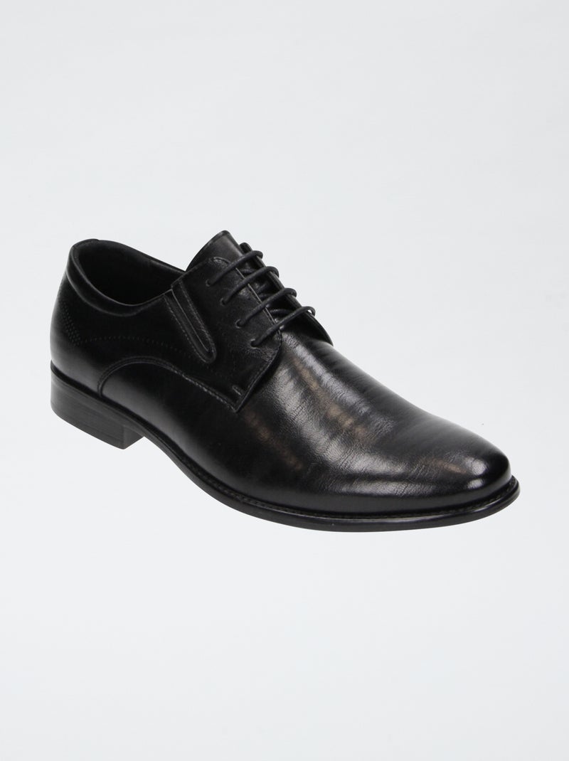 Sapatos de cidade em material sintético Preto - Kiabi