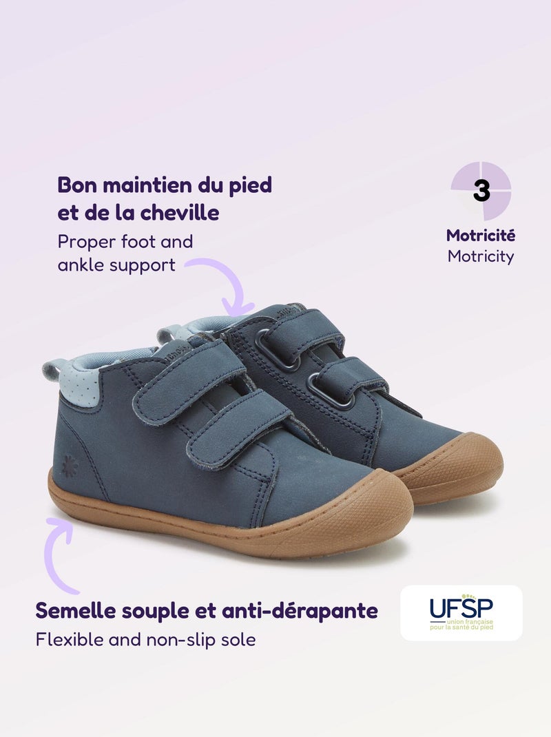 Sapatos de motricidade 3 'Primeiros Passos' - Kitchoun Azul - Kiabi