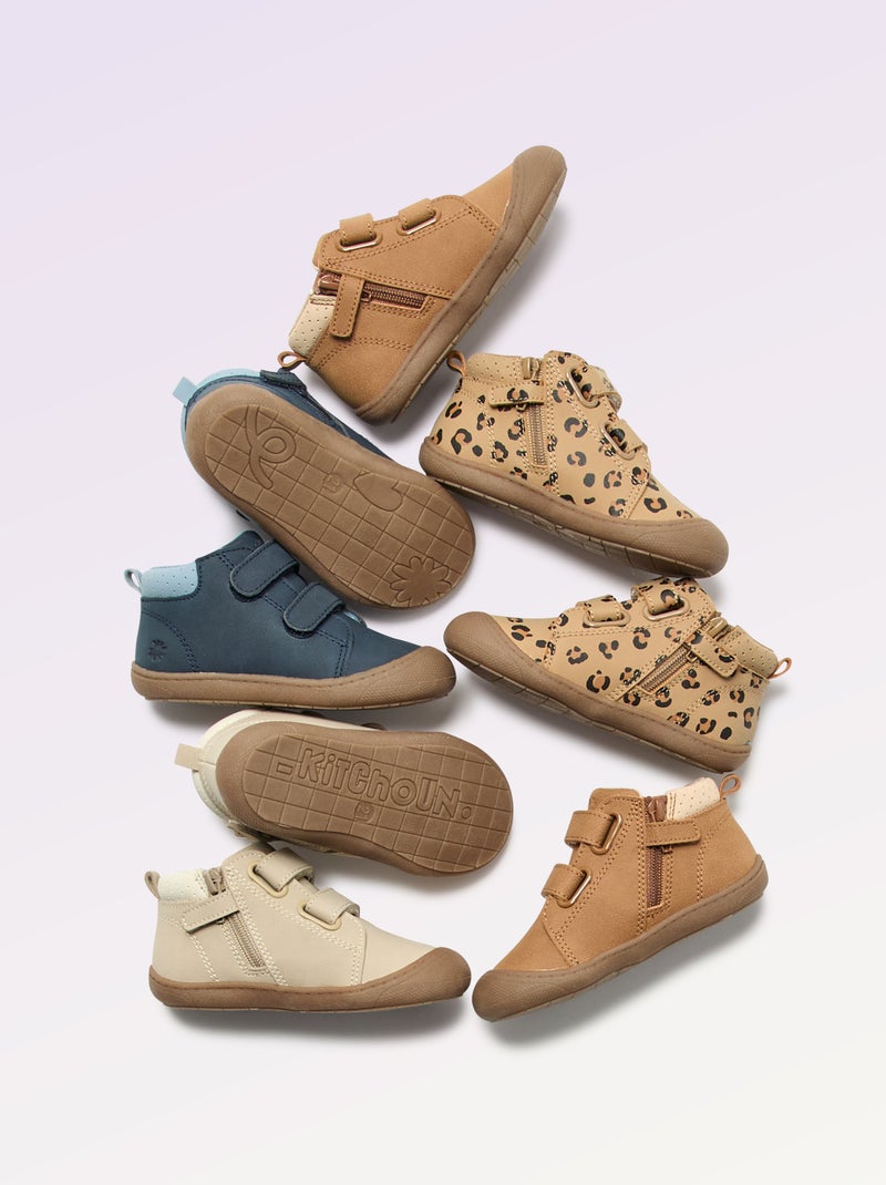 Sapatos de motricidade 3 'Primeiros Passos' - Kitchoun Castanho - Kiabi