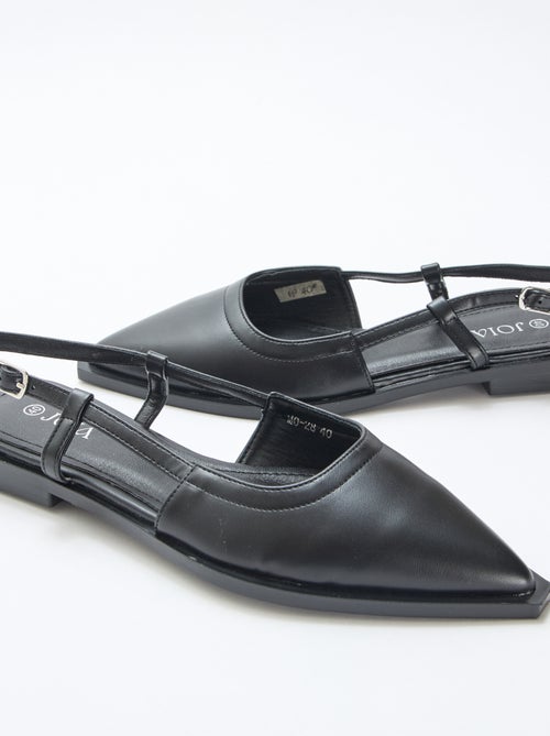 Sapatos de salto abertos com salto raso - Kiabi