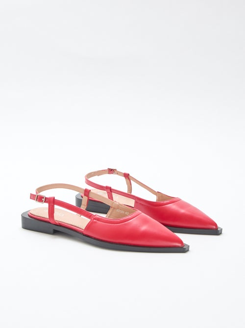 Sapatos de salto abertos com salto raso - Kiabi