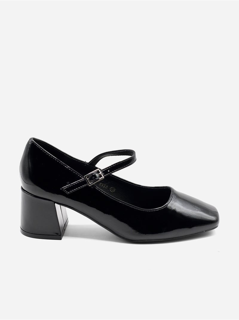 Sapatos de salto alto com tira e fivela Preto Preto - Kiabi