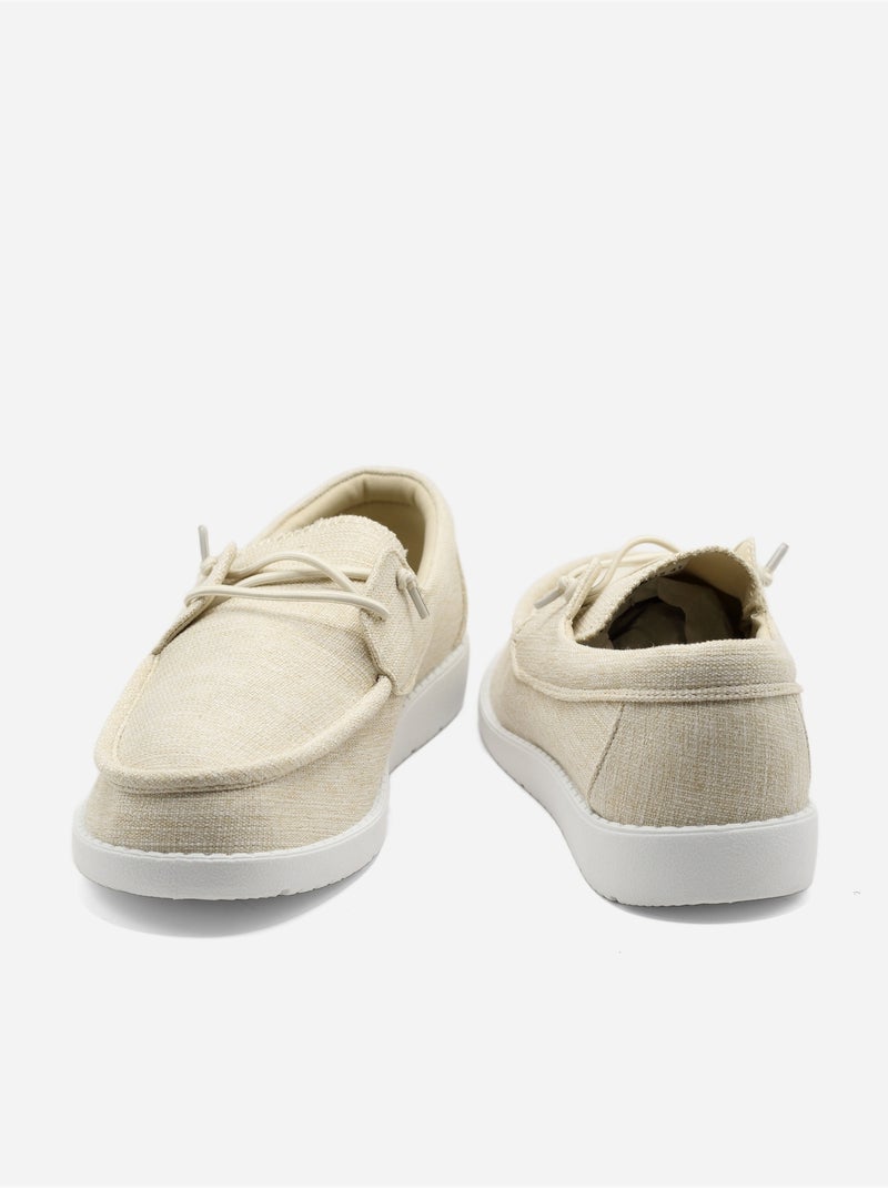 Sapatos derby com atacadores Bege - Kiabi