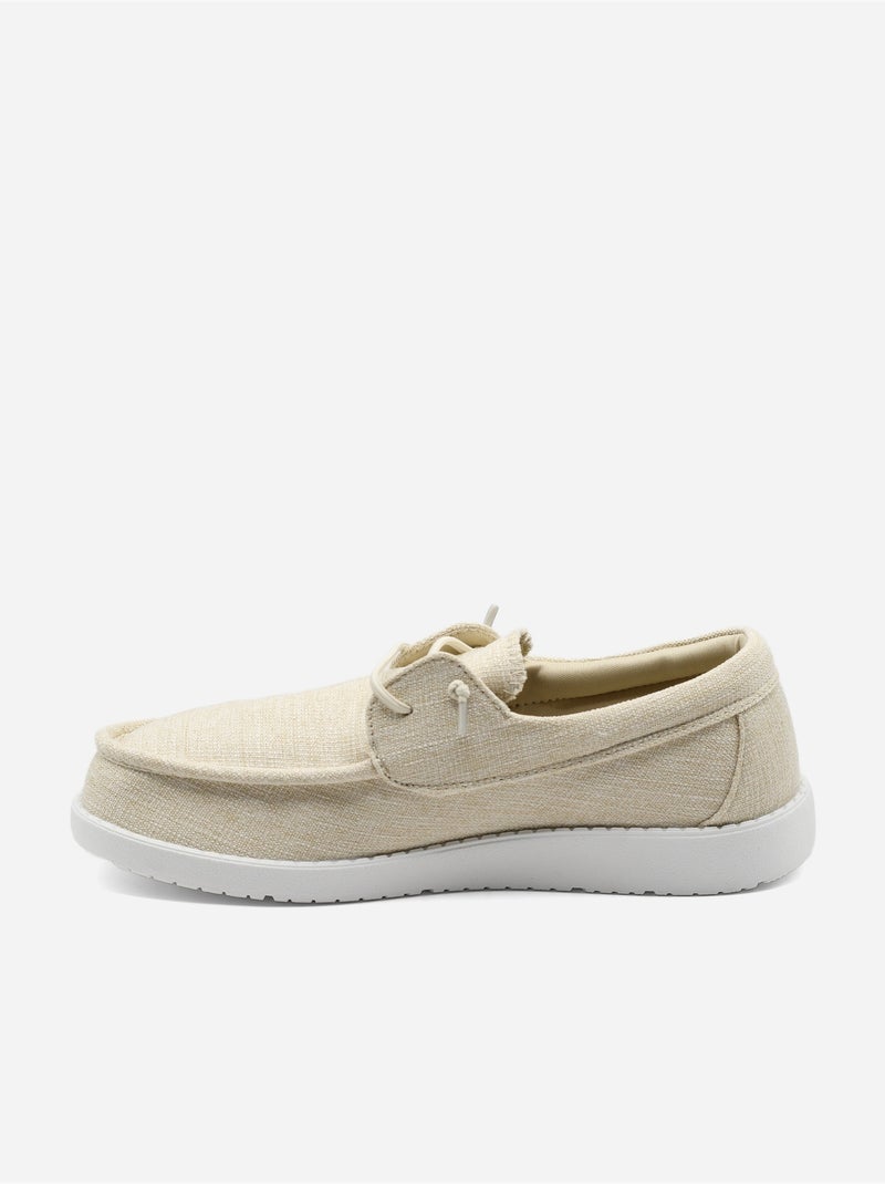 Sapatos derby com atacadores Bege - Kiabi