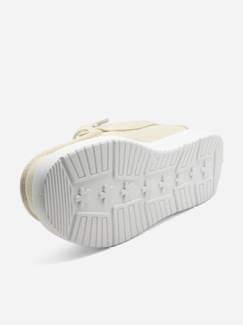Sapatos derby com atacadores Bege - Kiabi