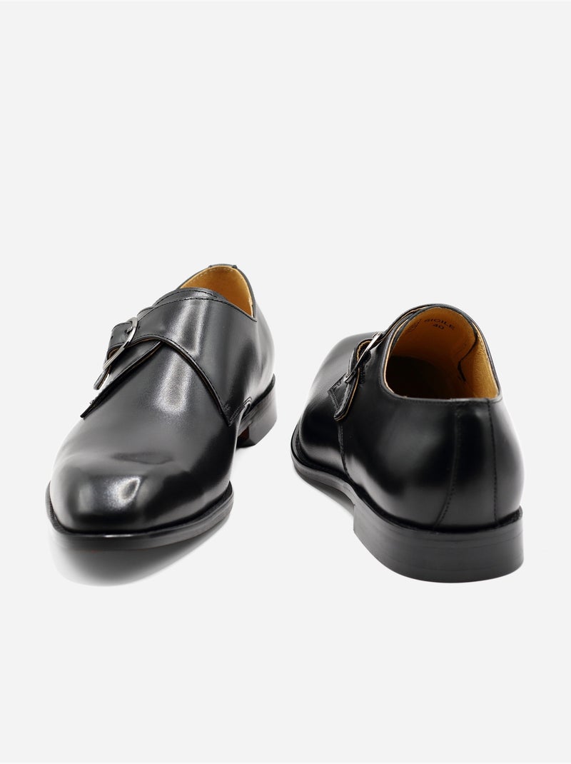 Sapatos derby com fivela - Bill Tornade Preto - Kiabi