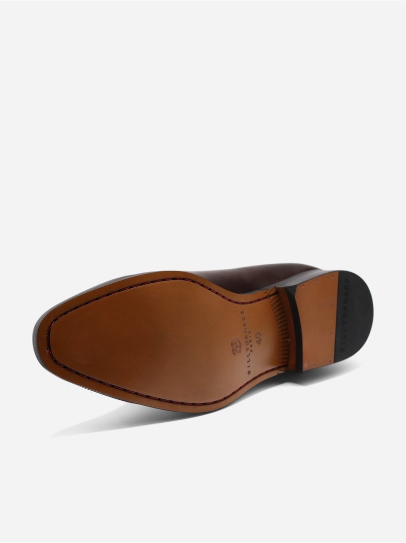 Sapatos derby em pele - Bill Tornade Castanho - Kiabi