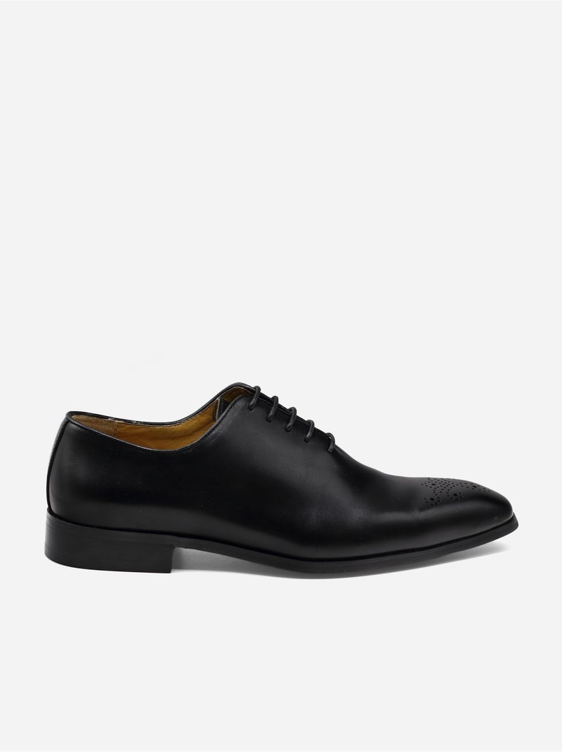 Sapatos derby em pele - Bill Tornade Preto - Kiabi